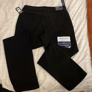 NWT Bandolino Mandie Black Jeans Size 8